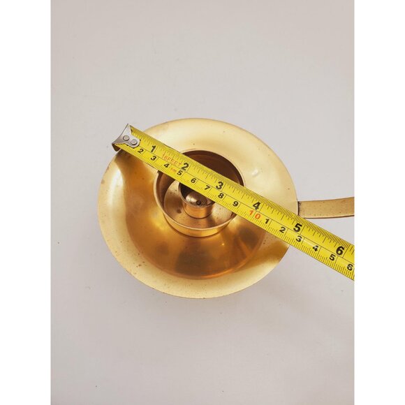 Vintage Brass Candle Holder - Brass Candlestick Holder - Brass Chamberstick - - Picture 9 of 10